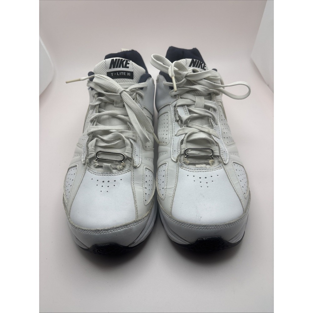Nike T-Lite XI Mens Training Shoes White Black 616544-101 Low Top Sneakers